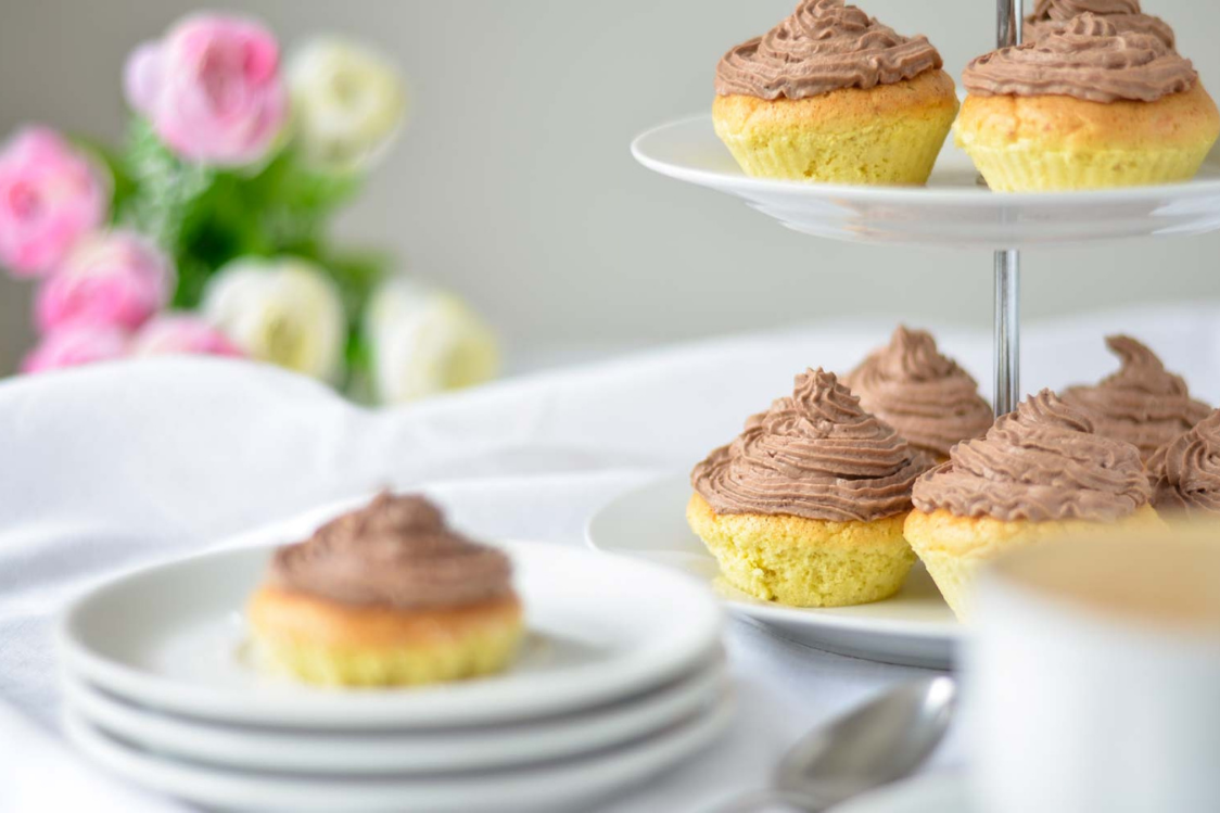 Schaummuffins mit Schokocreme 