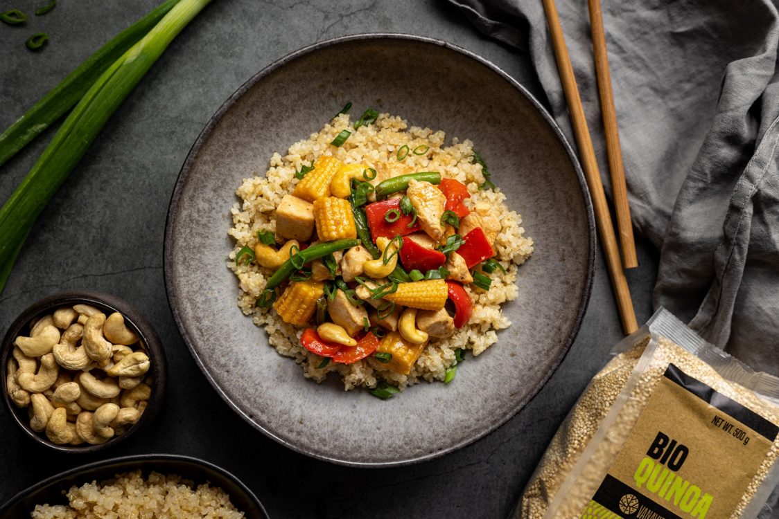 Asiatisches Hähnchen mit Quinoa