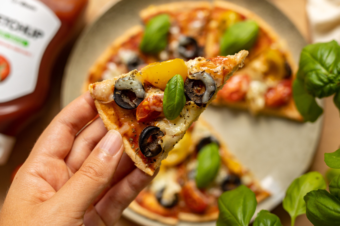 Knusprige Pizza mit nur 54 kcal pro Stück