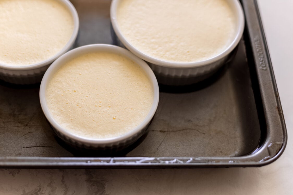 Crème Brûlée vor dem Backen