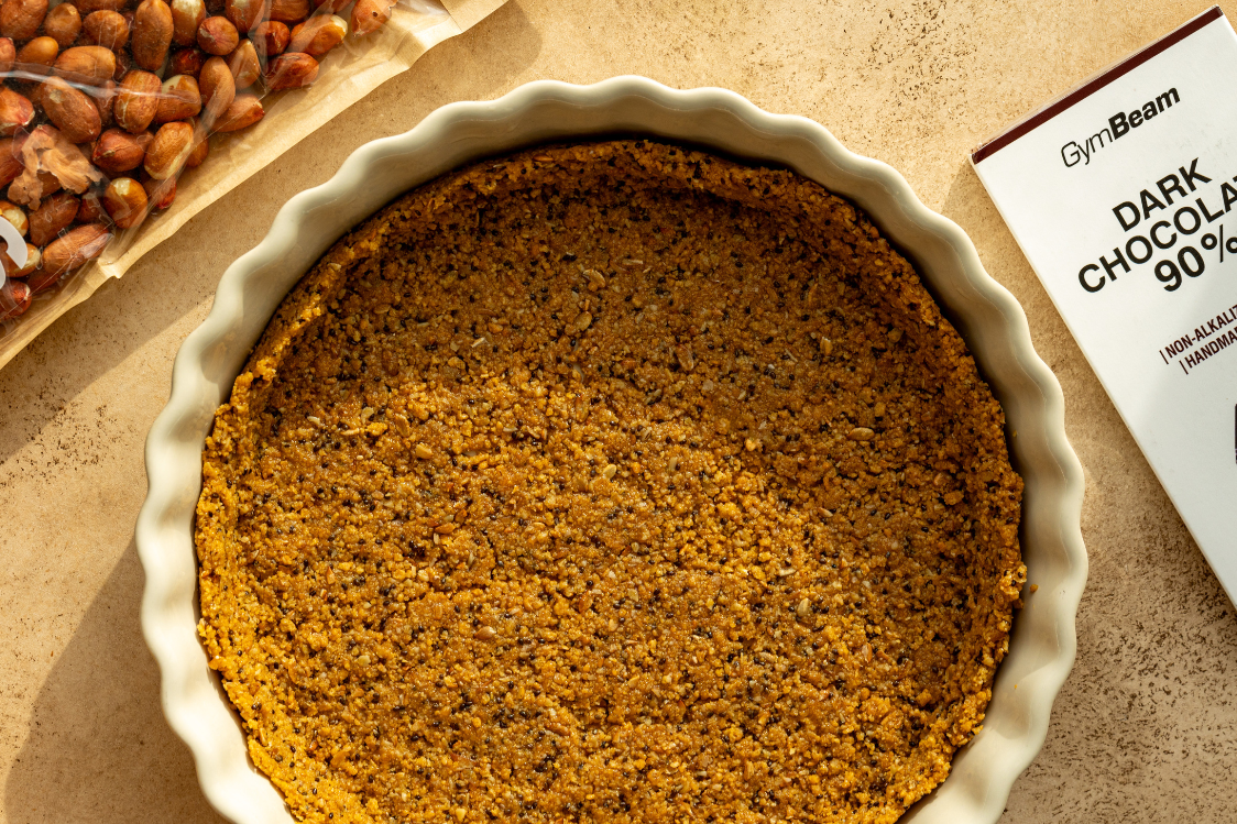 Fitness-Rezept: Erdnusskuchen mit Schokoladenglasur - Boden vorbereiten