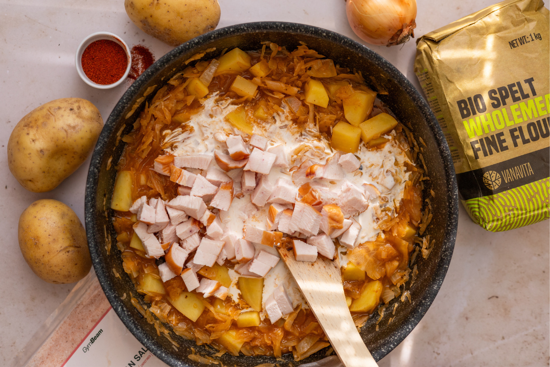 Kohlsuppe - Abschluss des Kochvorgangs