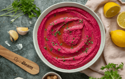Fitness-Rezept: Hummus mit Kichererbsen und Roter Bete