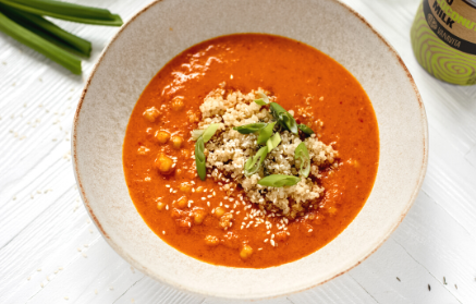 Fitness-Rezept: Kichererbsen-Currysuppe mit Kokosmilch und Quinoa