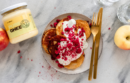 Fitness-Rezept: Gebackene Apfelringe mit Quarkcreme