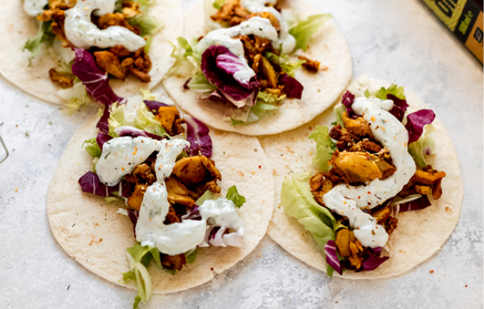 Fitness-Rezept: Kebab in einer Tortilla mit Knoblauchsoße