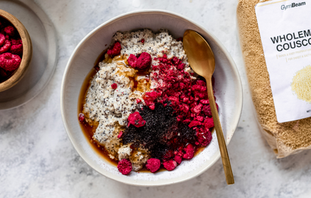 Fitness-Rezept: Süßer Couscous mit Mohn und Himbeeren