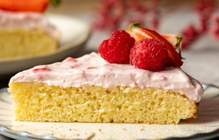Fitness-Rezept: Soft-Kuchen mit Erdbeersahne (mit nur 91 kcal)