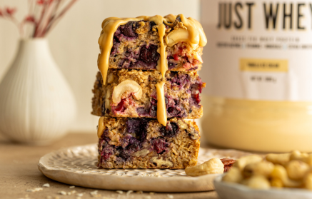 Fitness-Rezept: Haferschnitten mit Blaubeeren