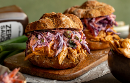 Fitness-Rezept: Pulled Chicken Burger