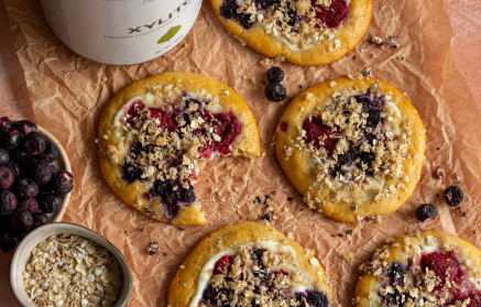 Fitness-Rezept: Tschechische Kefir-Kolaches mit Streusel-Topping