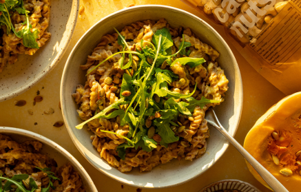 Fitness-Rezept: Pasta mit veganer Kürbis-Sauce