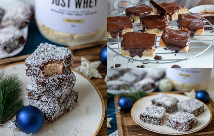Weihnachts-Fitness-Rezept: Protein-Kokosnuss-Lamingtons