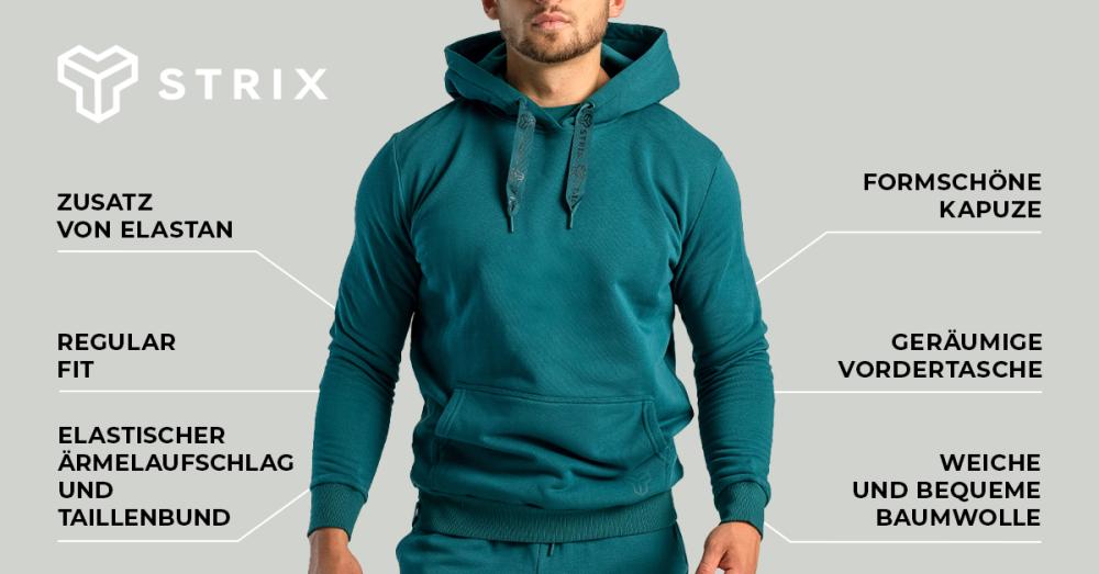 Mikina Hoodie Aster Deep Teal - STRIX