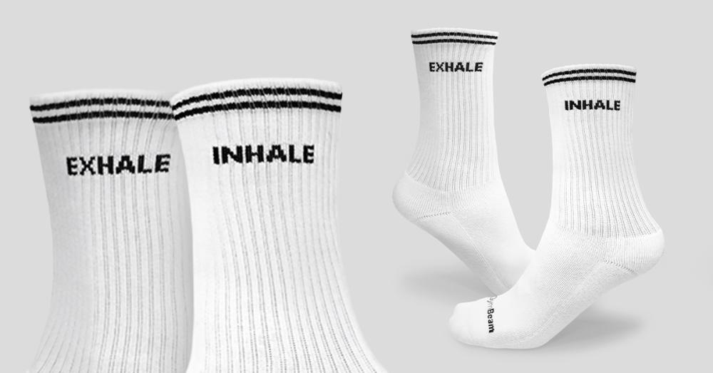 Breathe Socks White - GymBeam