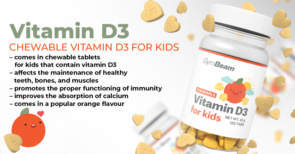 Chewable Vitamin D3 for Kids - GymBeam