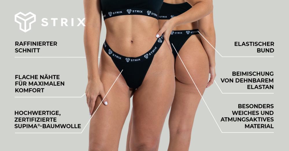 Essential Thongs 2Pack Black - STRIX