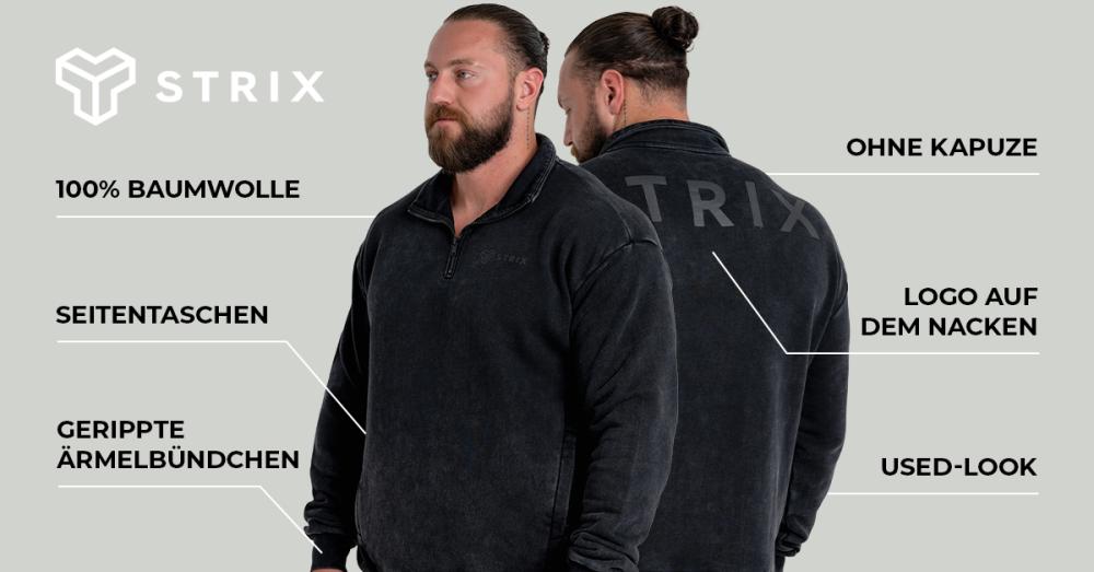 Washed Jumper Black - STRIX