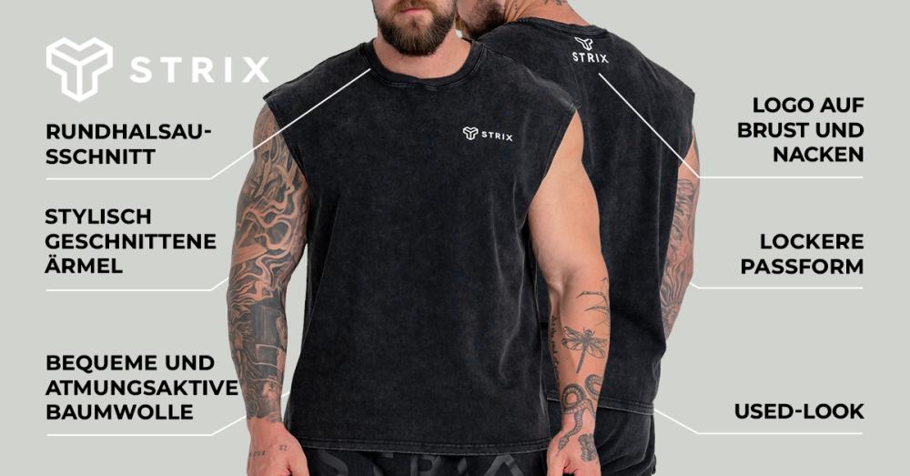 Washed Tank Top Black - STRIX