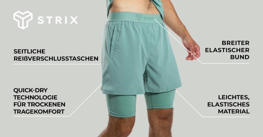 ULTRA 2in1 Shorts Agave - STRIX