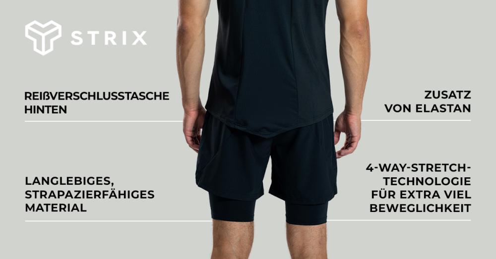 ULTRA Shorts 2in1 Black - STRIX