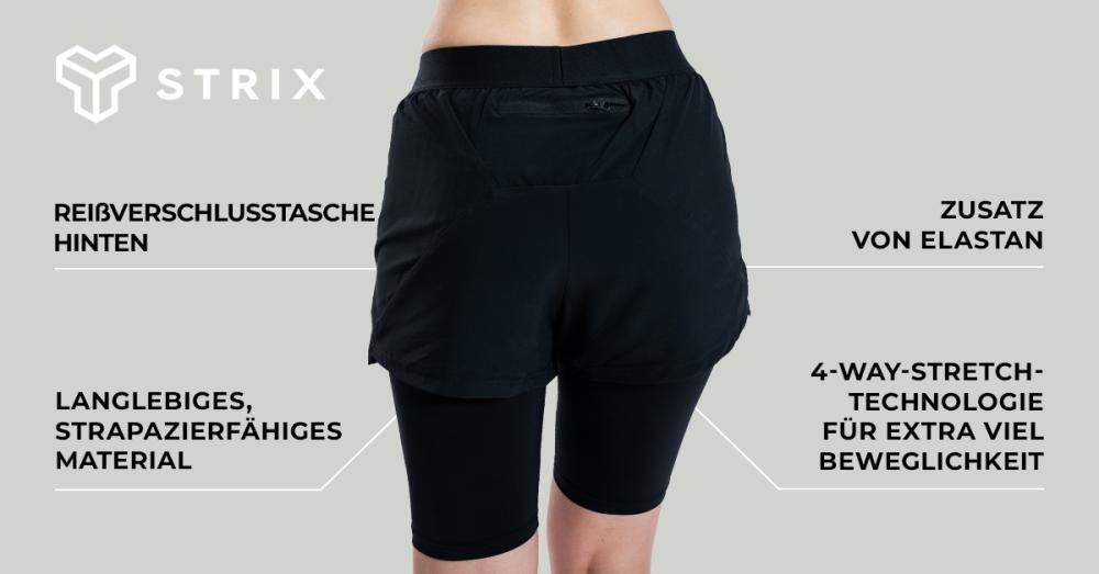 Women's ULTRA 2in1 Shorts Black - STRIX