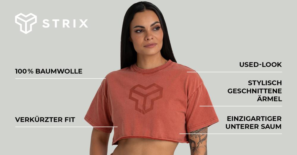 Women's CropTop Washed Black - STRIX