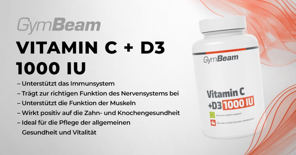 Vitamin C + D3 1000 IU - GymBeam