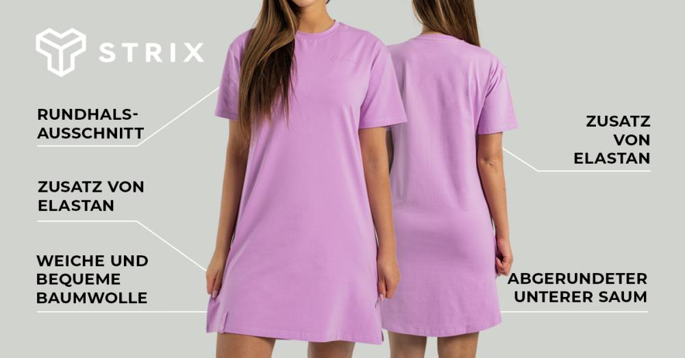 Women's ALPHA T-Shirt Dress Amethyst - STRIX