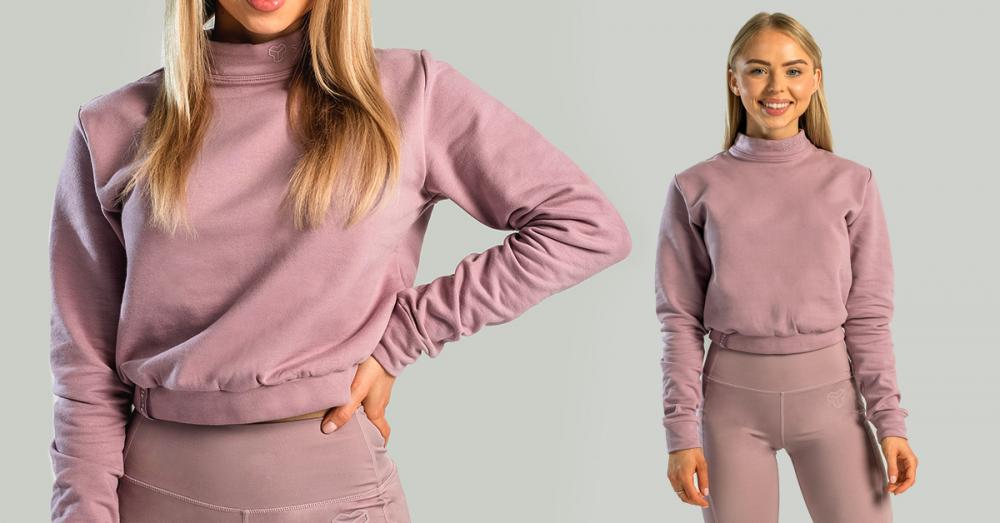 Damen Essential High-Neck Pullover Mauve - STRIX