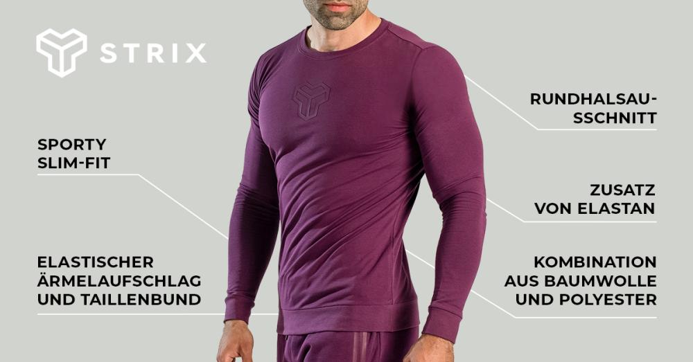 Essential Langarm-T-Shirt Pflaume - STRIX