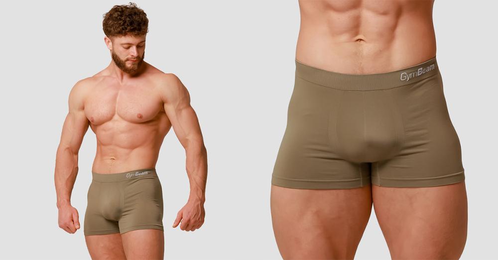 Men's Seamless Boxers 2Pack Army - GymBeam 