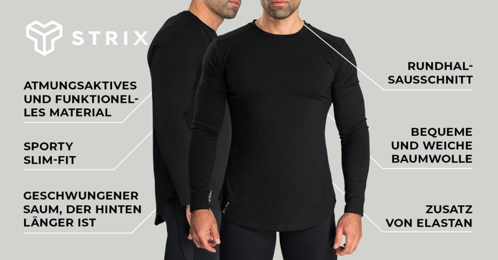 Tričko s dlhým rukávom Nebel Schwarz - STRIX