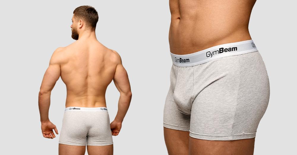 Men's Essentials Boxers 3Pack Grey - GymBeam