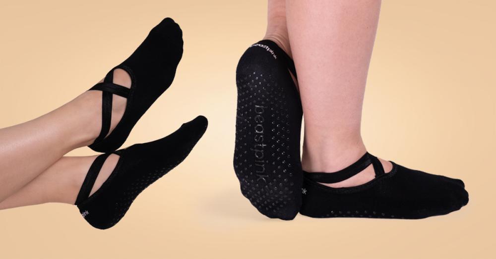 Grip Yoga Socken Schwarz - BeastPink