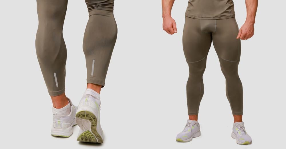 Pulse Running Leggings Vetiver - GymBeam