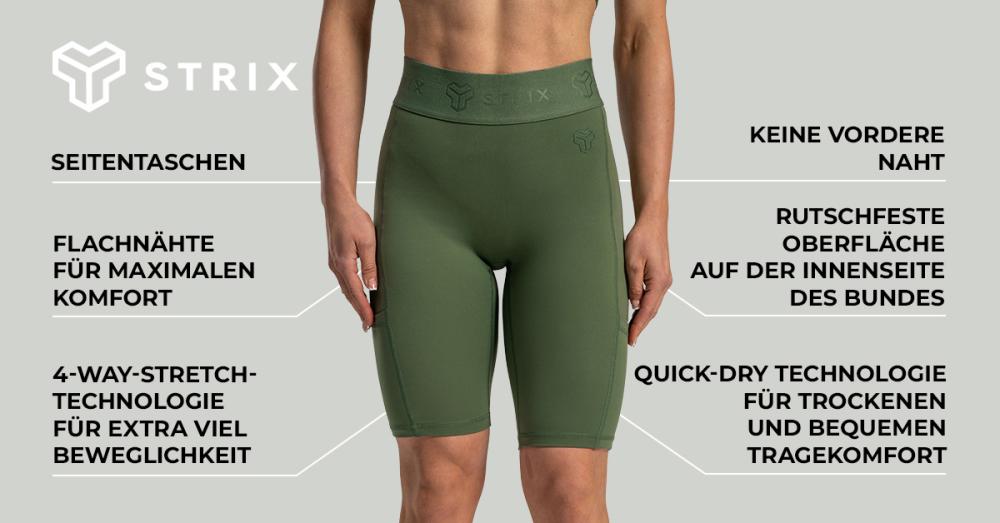 Lunar Biker Shorts Cedar Green - STRIX