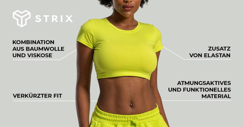 Women's Essential Crop Top Chartreuse - STRIX