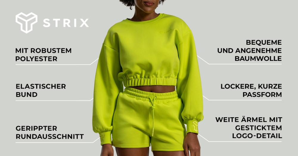 Women's Lunar Cropped Jumper Chartreuse - STRIX