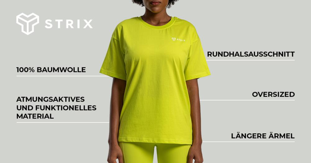 Women's Lunar Oversized Tee Chartreuse - STRIX