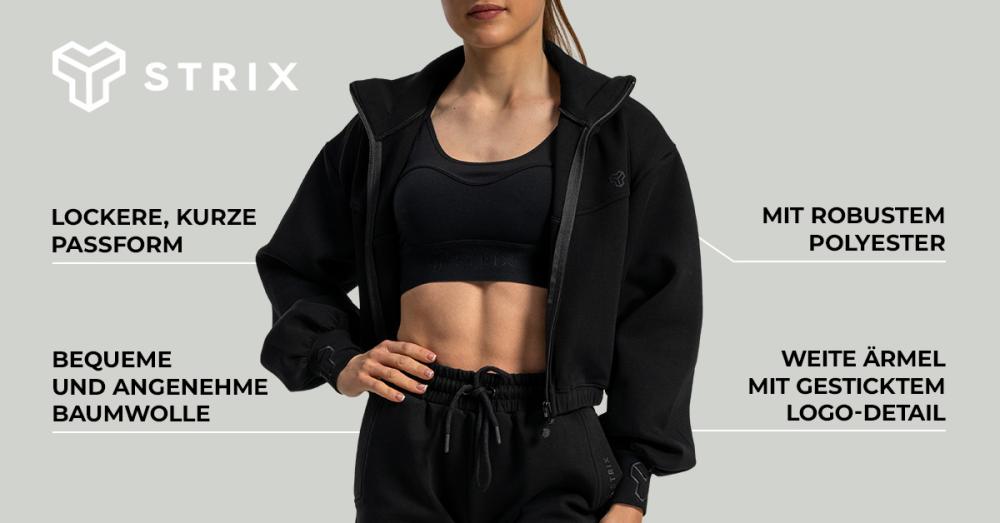 Women's Lunar Zip-Up Jacket Black - STRIX
