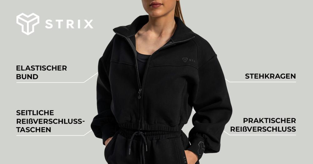 Women's Lunar Zip-Up Jacket Black - STRIX