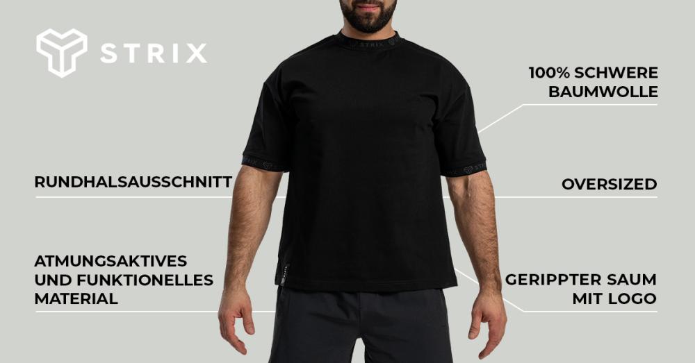 Oversized Heavy Tee Black - STRIX