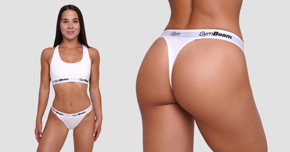 Thongs 3Pack White - GymBeam