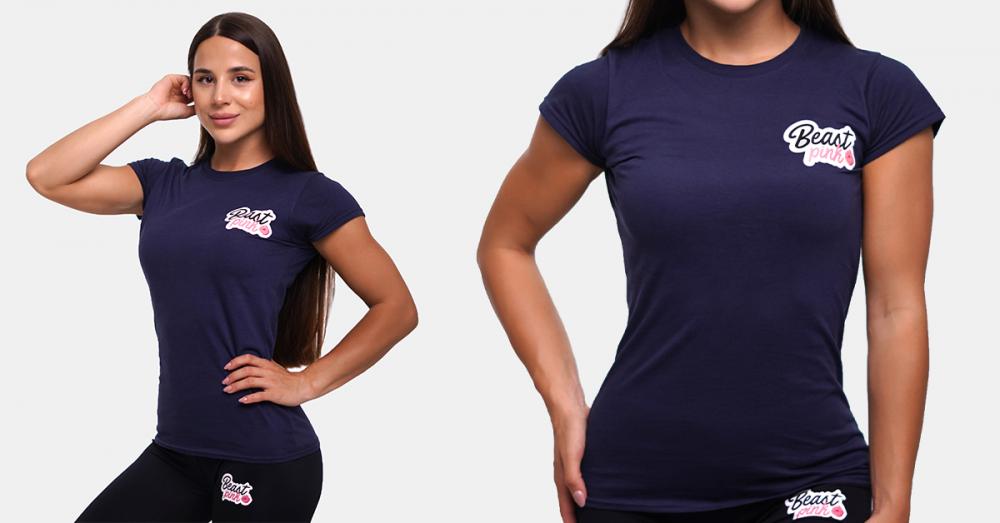 BeastPink Damen-T-Shirt Navy - BeastPink