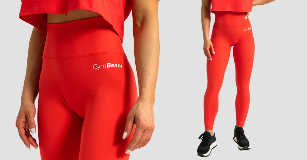 Limitless Leggings mit hoher Taille für Damen Hot Red - GymBeam