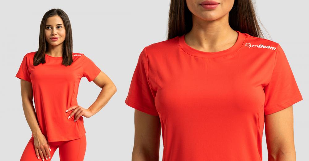 Grenzenloses Sport-T-Shirt für Frauen, Rot - GymBeam