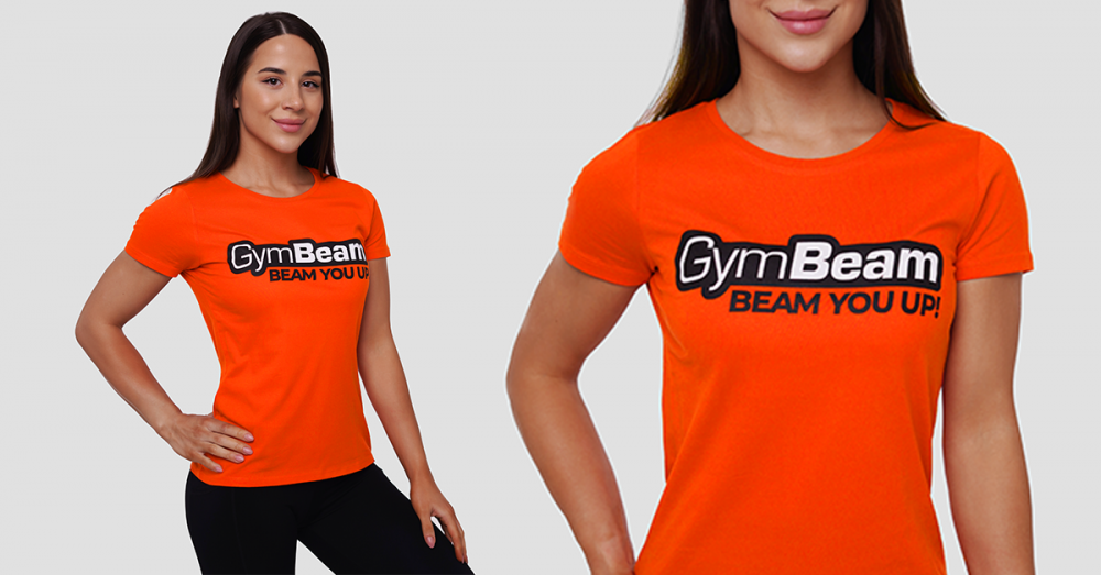 Frauen Beam T-Shirt Orange - GymBeam