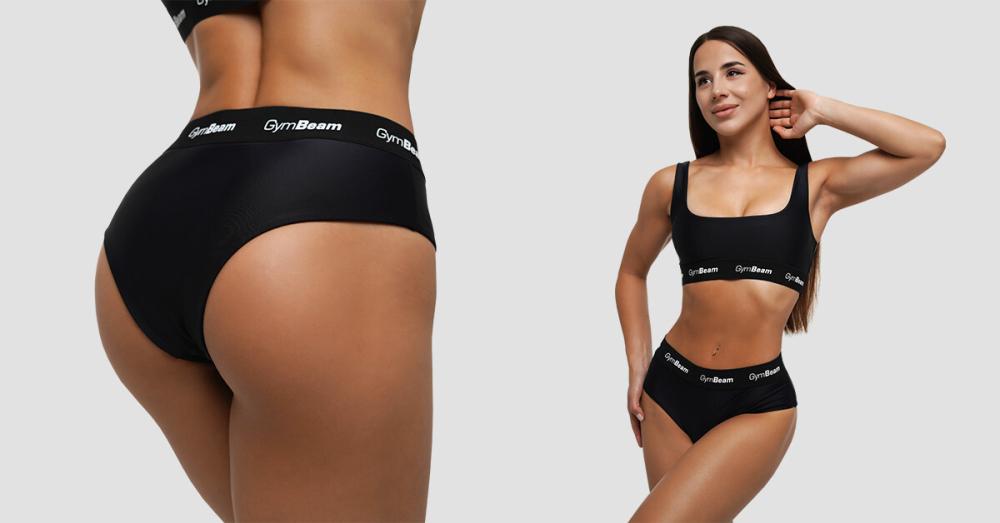 Sporty Bikini Bottom Black - GymBeam