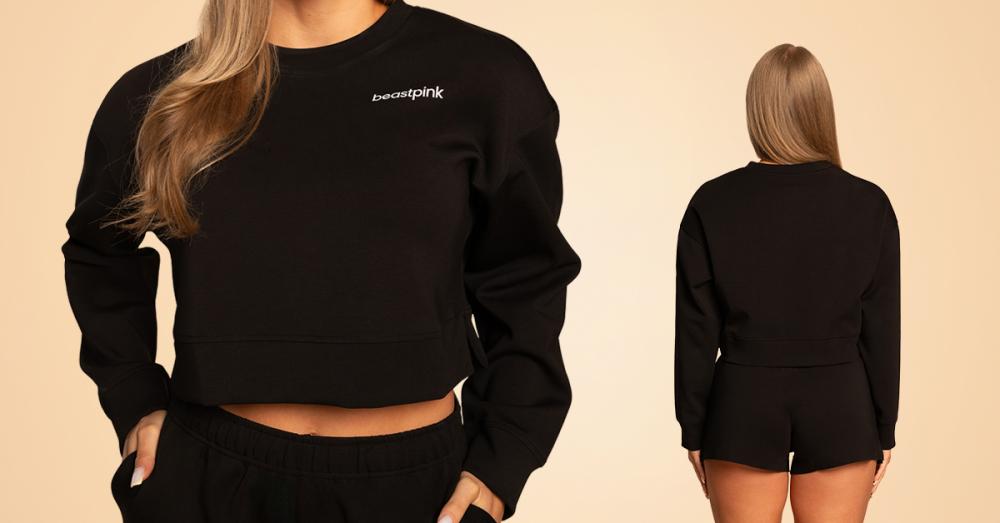 Women's Grace Black Sweatshirt - BeastPink